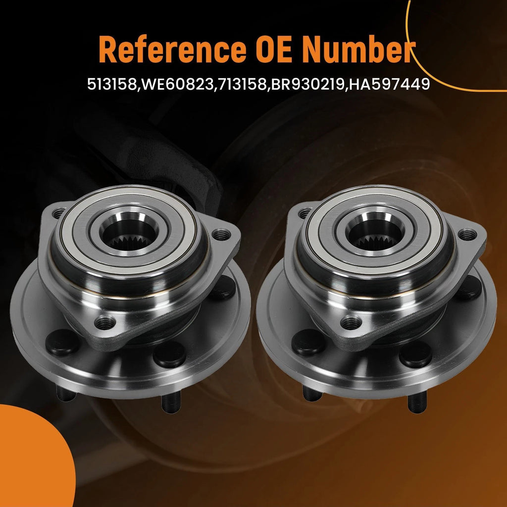 2pc Front Wheel Hub Bearing Kit for Jeep Wrangler/Cherokee (1999–2006) 513158