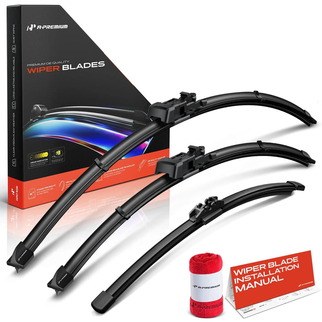 Set of 3 Windshield Wiper Blades for BMW X5 X6 (2019–2024)