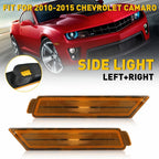 Set of 2 Front Side Marker Signal Reflectors Amber Lens for Chevy Camaro (2010–2015)