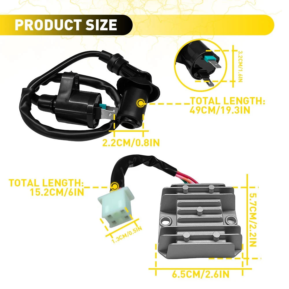 CDI Ignition Coil Voltage Regulator Kit for GY6 Scooter (50ccâ150cc)