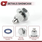 Set of 1 Oil Drain Plug for Toyota Tacoma Tundra Camry Corolla (No. 9043012031)