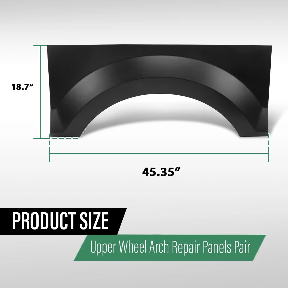Pair Rear Upper Wheel Arch Repair Panels for Ford F150 Crew Cab (2004–2008)