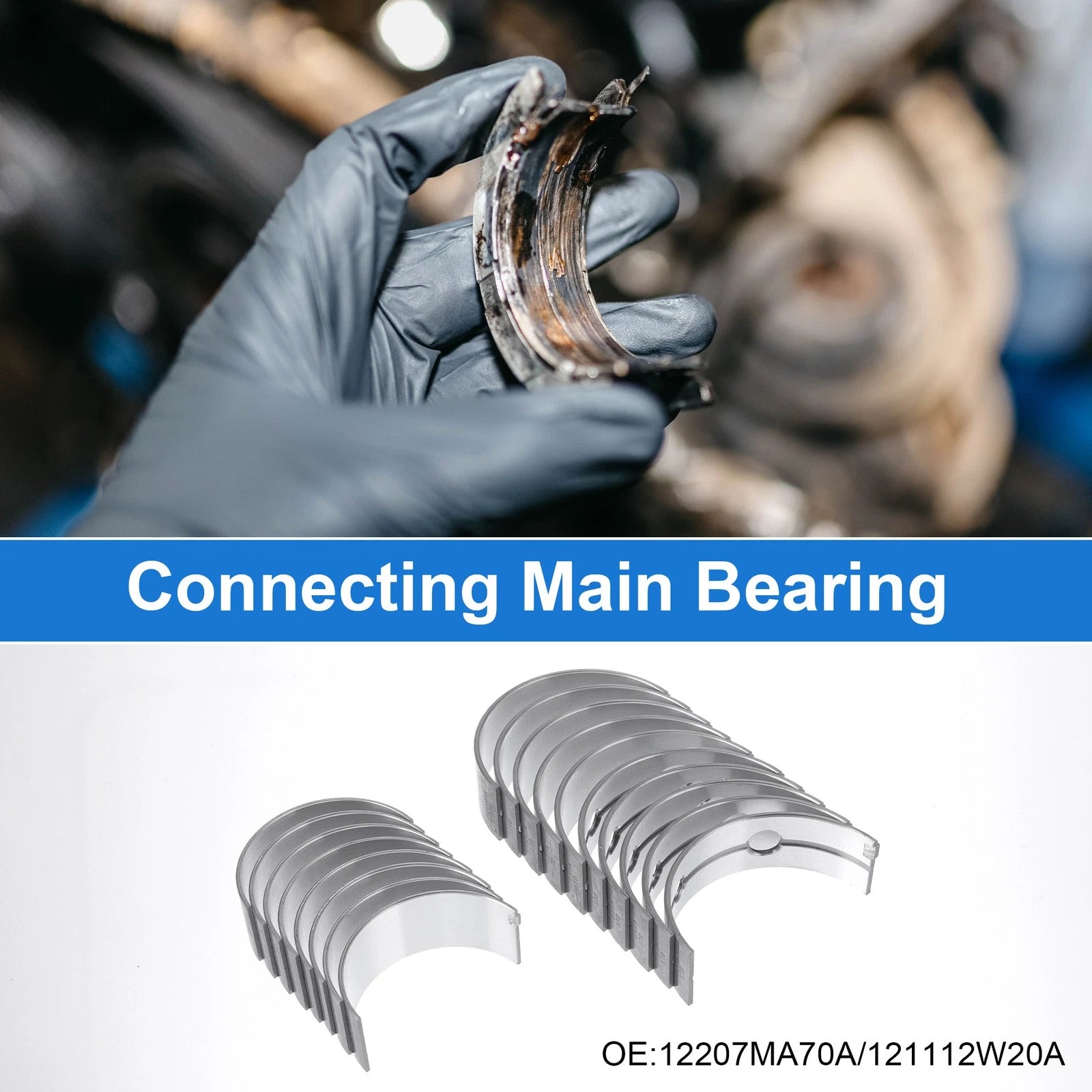 Main Bearing and Connecting Rod Bearing Kit No. 12207MA70A for Nissan Navara D22 (2001–2014)