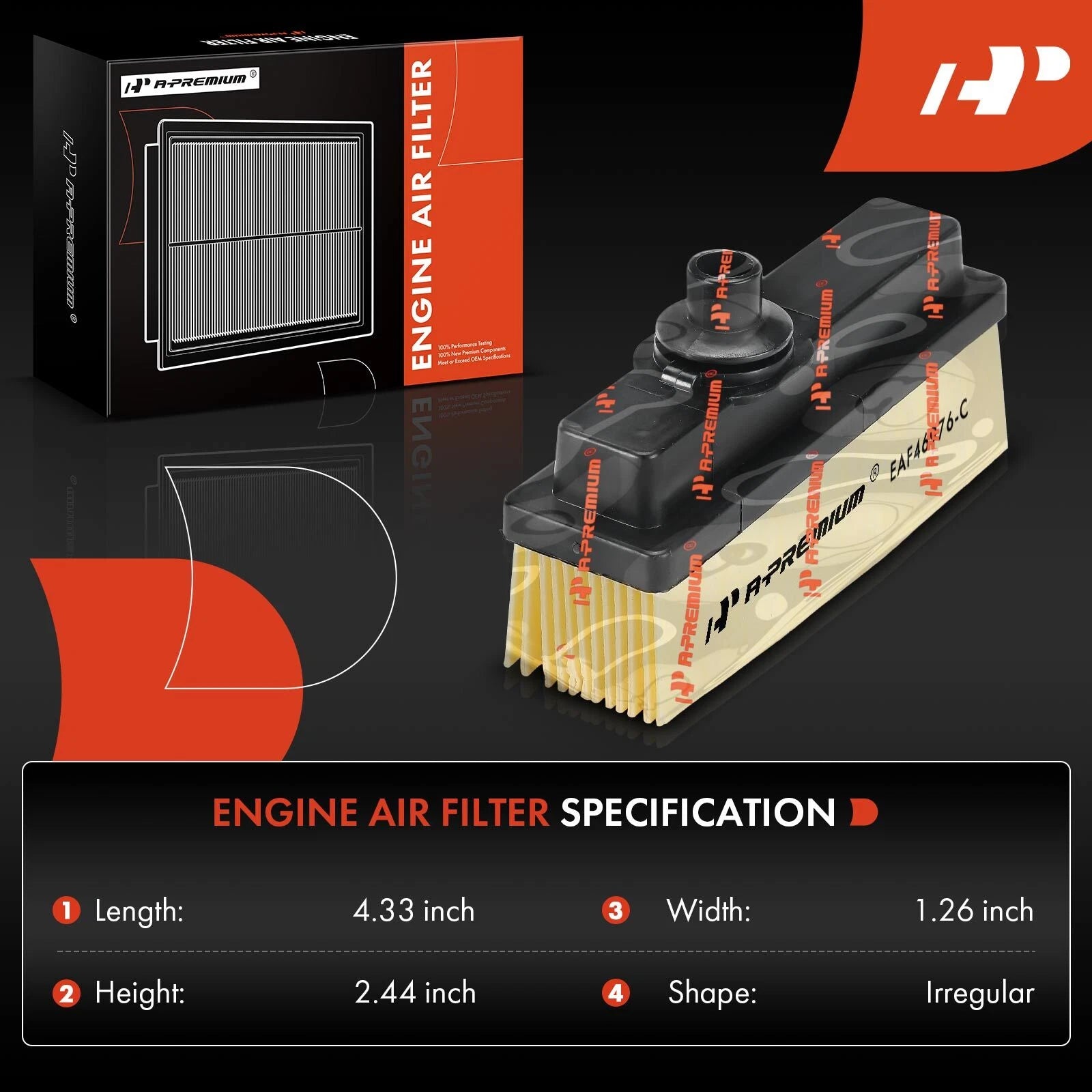 Engine Air Filter for Ford E-150 E-250 F-350 F-Super Duty (1985–1993)
