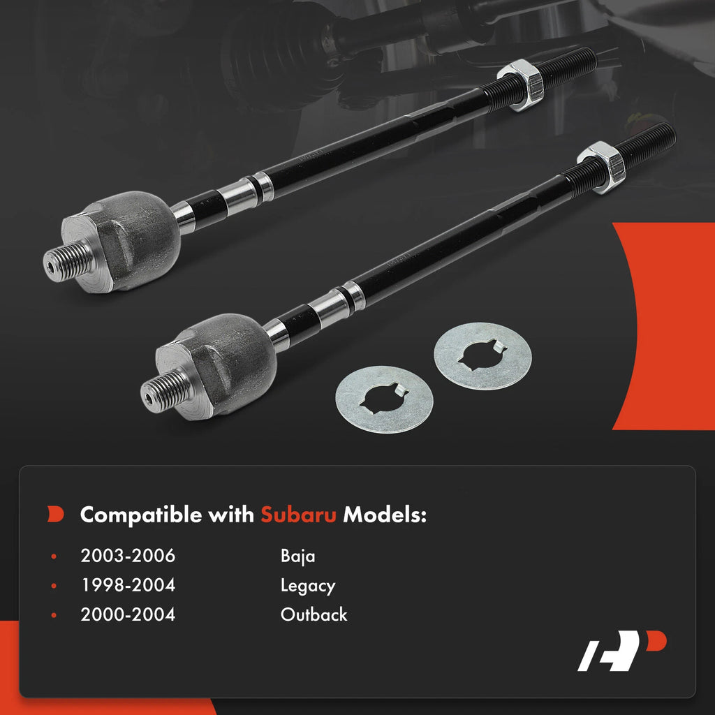 2X Front Inner Tie Rod End for Subaru Outback Legacy (1998-2004)