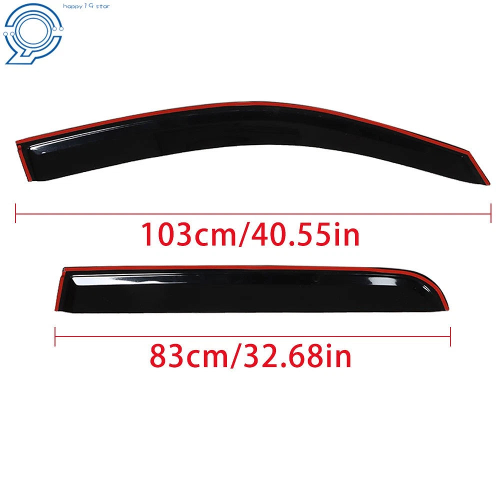 Set of 4 Window Visors for Toyota Hilux (2005–2015)
