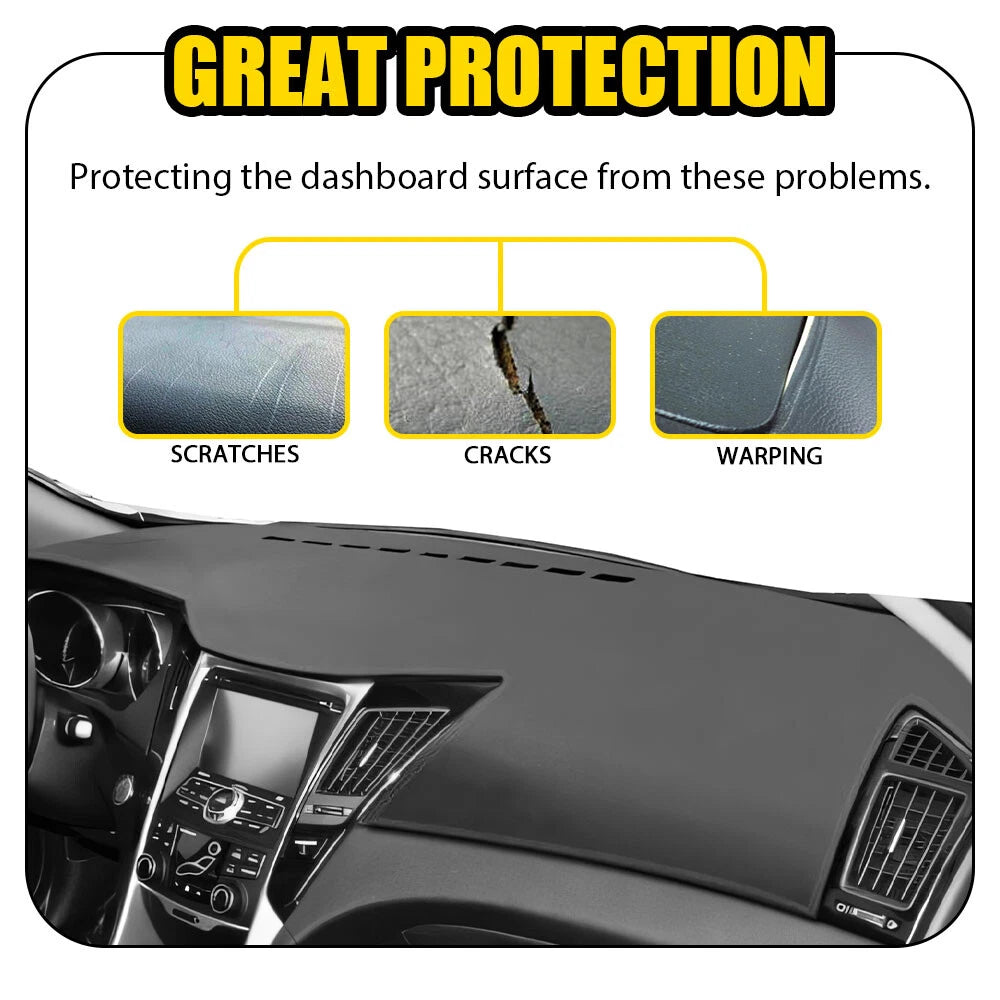 Leather Dashboard Cover for Hyundai Sonata (2011–2014)
