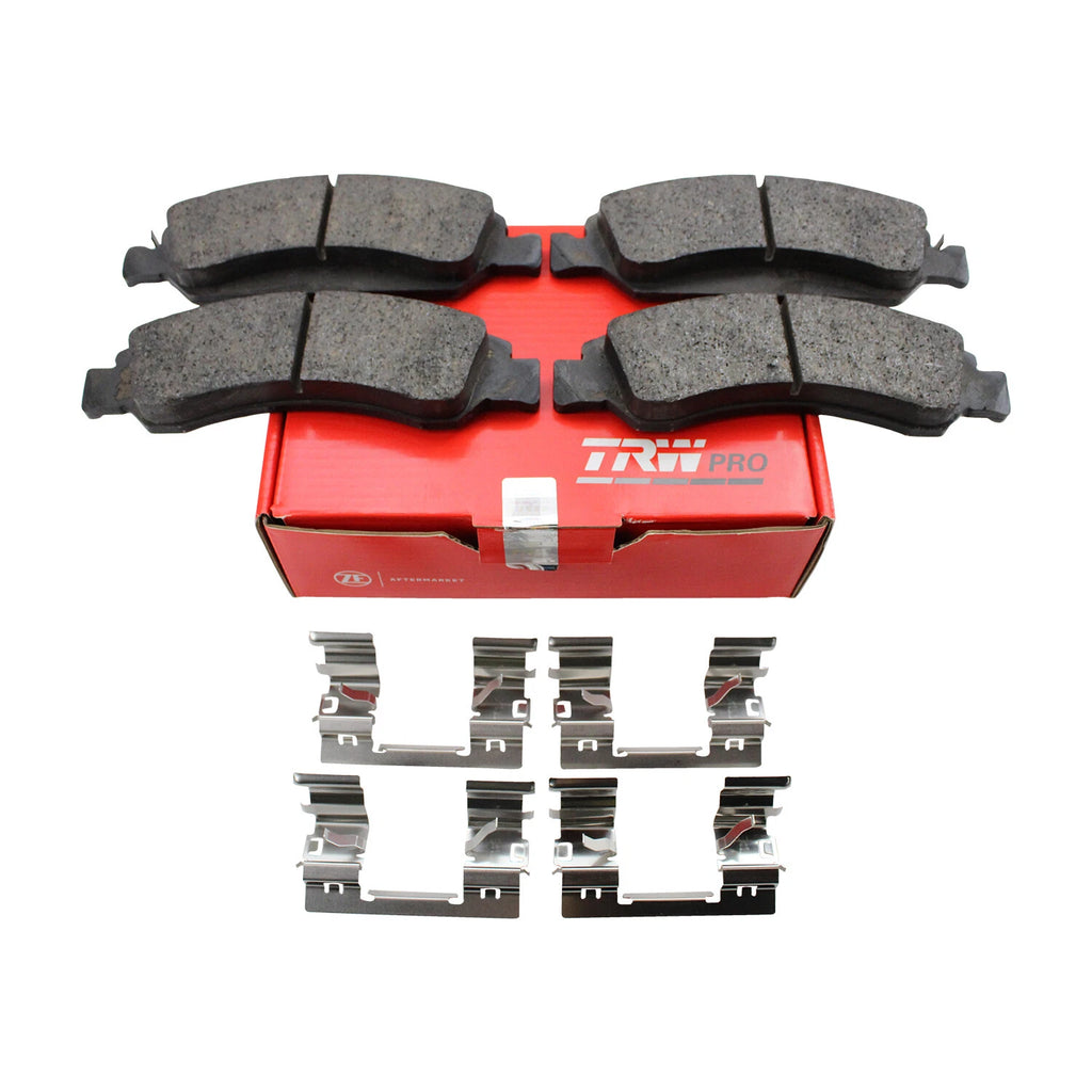 Set of 4 TRW Pro Ceramic Slotted Brake Pads for Cadillac Chevrolet GMC