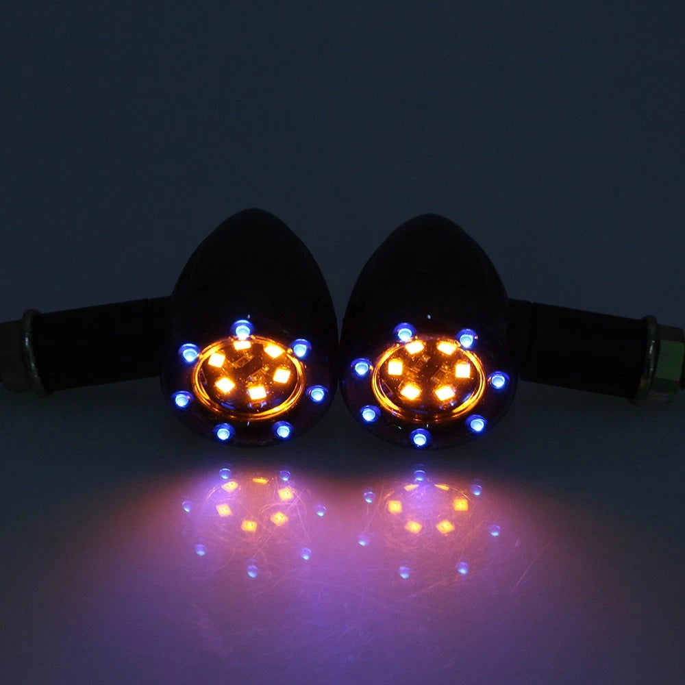 2X LED Turn Signal Indicators for Kawasaki Ninja Vulcan Versys Z900 (12V)