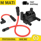 Ignition Coil & Spark Plug Wire Cap for Dyna FXD FLD FXST FXSB FXSE FXSTB