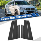 Carbon Fiber Pattern Door Window Pillar Post Cover Trim for BMW X6 (2015–2019)