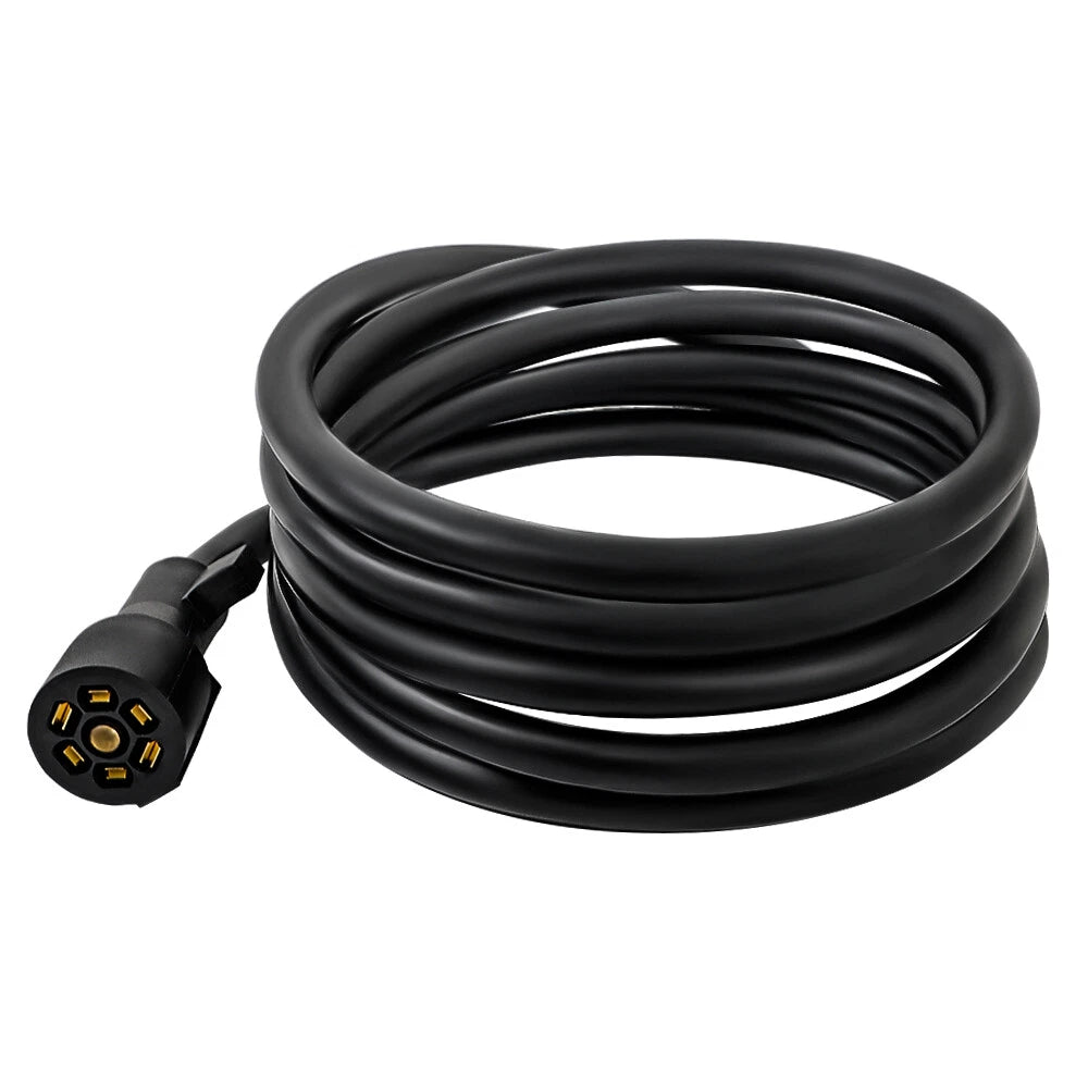 7-Pin 7-Way Trailer Cable Cord for Various Trailers (6/7/8/12/16FT)