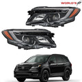 Set of 2 LED Low Beam + DRL Headlights for Pilot Elite, Passport (2016–2021)
