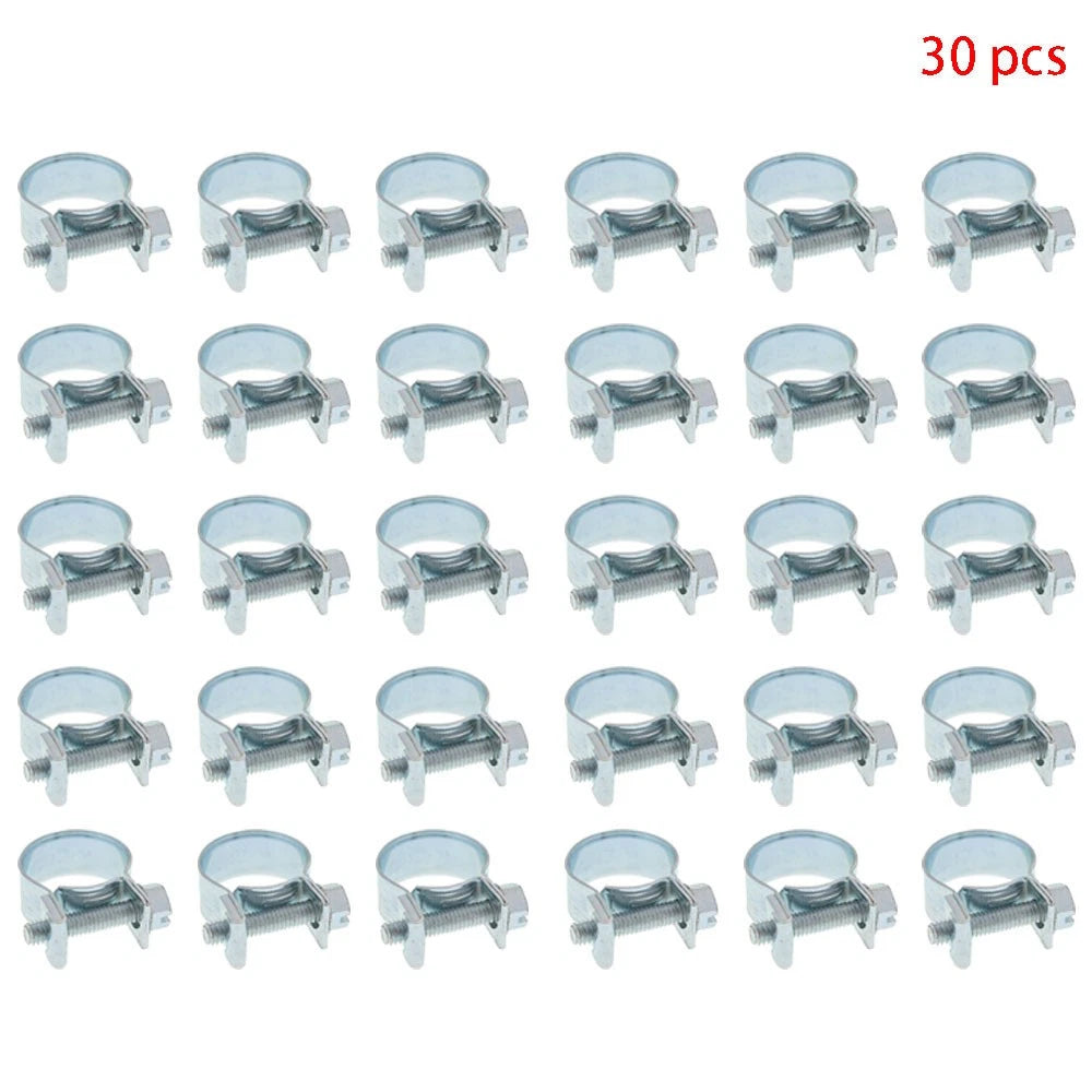 30 Pack Fuel Injection Hose Clamps for Auto (14mm-16mm)