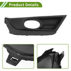 1pc Fog Light Grill for Honda CR-V (2016–2019) No. 71106TLYH11 Black