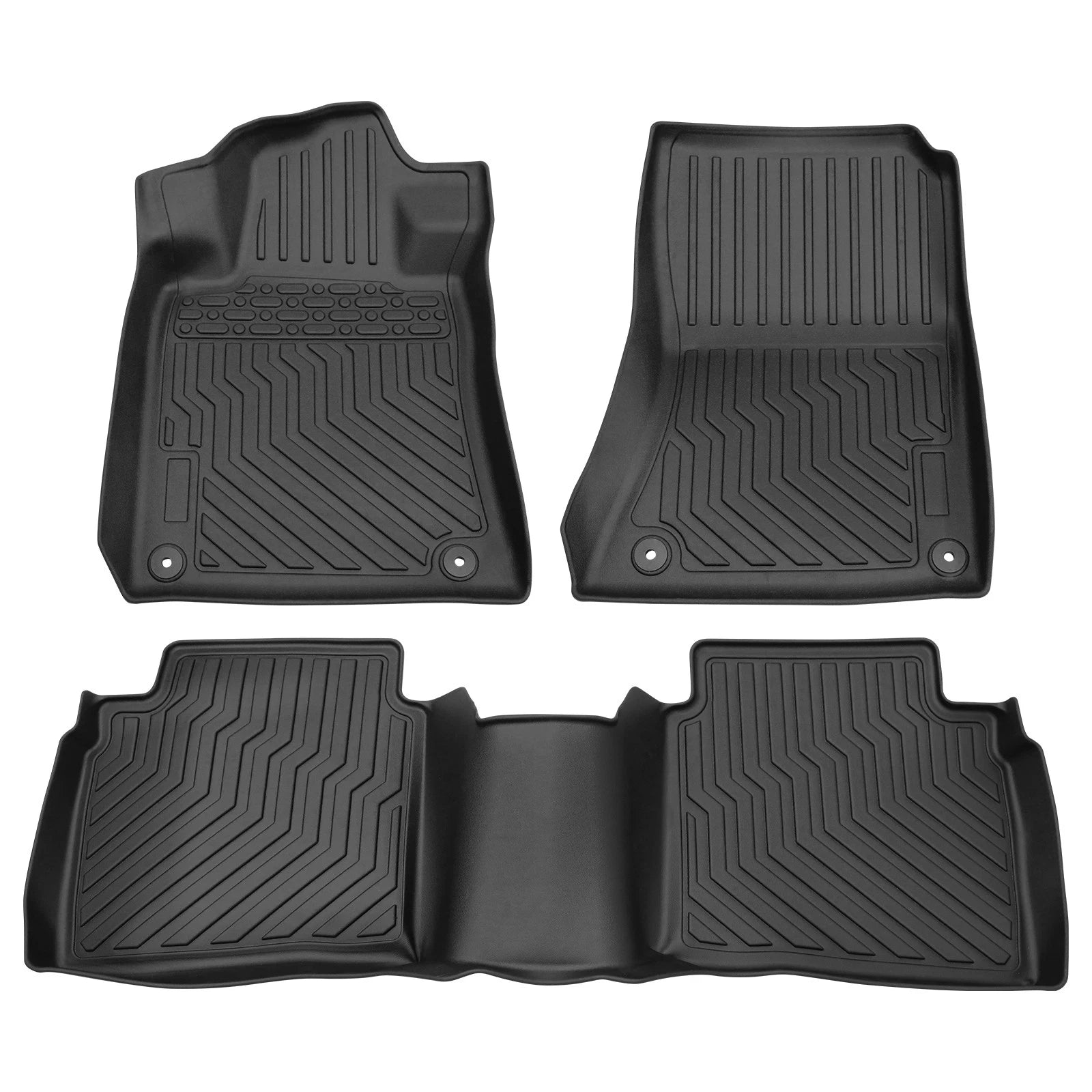Set of 3 TPE Rubber All Weather Floor Mats for Nissan Altima (2019–2022)