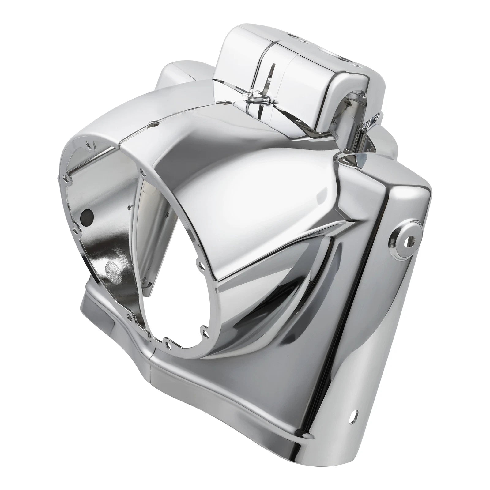 7" Round Headlight Nacelle Cover for Harley Touring Road King (2014–2025) Chrome