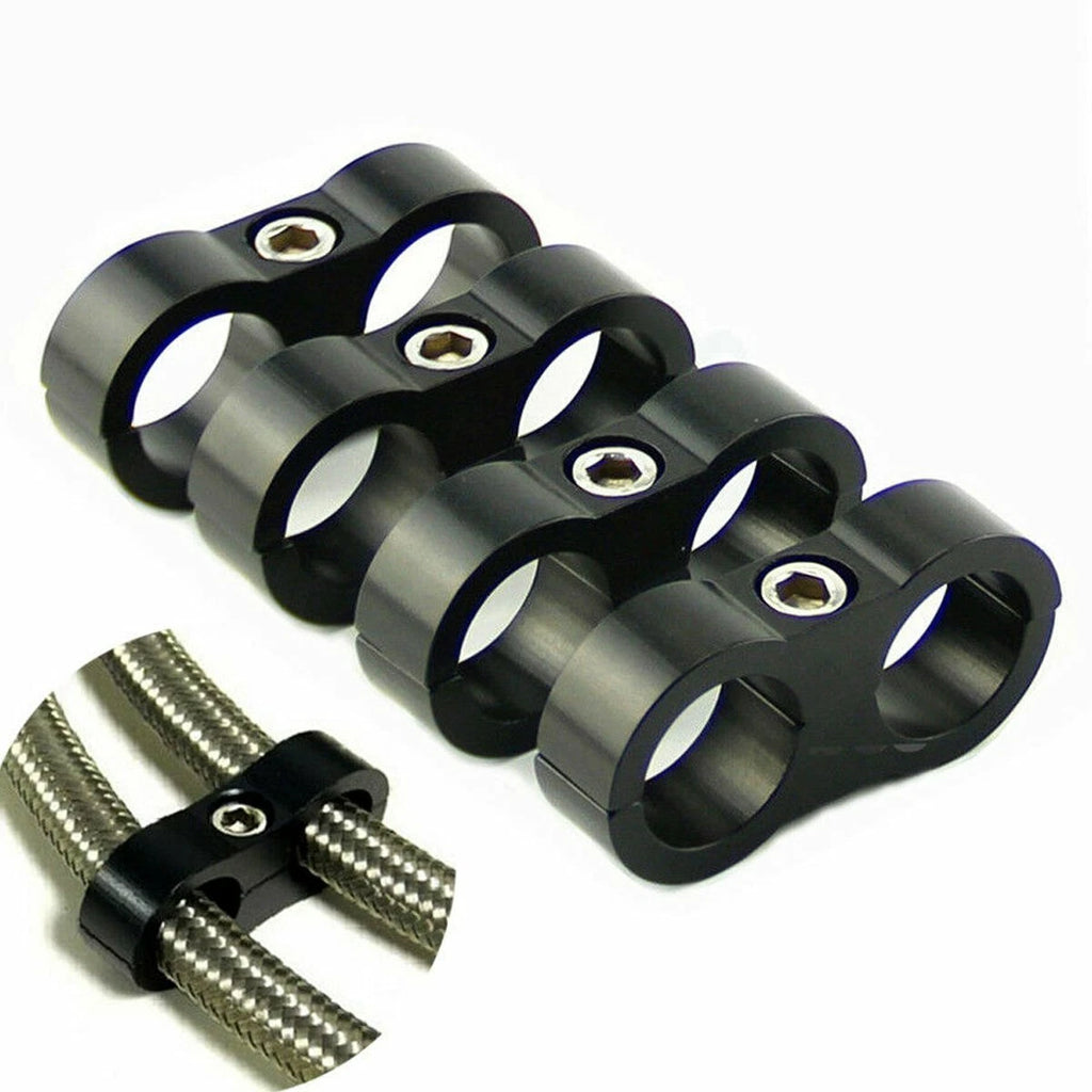 6AN Hose Separator Clamp Bracket Adapter for 3/8" Fuel Hose (1960–2000)