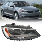 Right Headlight for Volkswagen Jetta (2011-2018) Halogen Black Clear