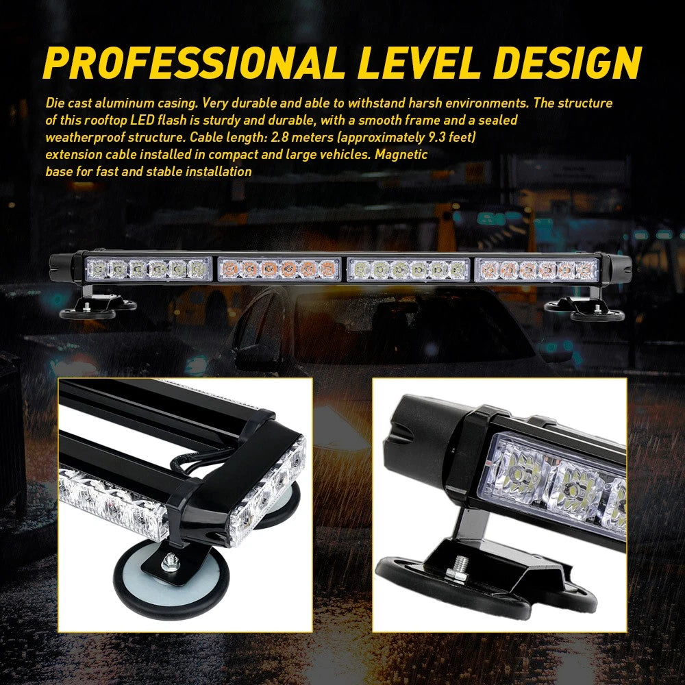 54 LED Strobe Light Bar for Universal Emergency Warning Traffic Advisor