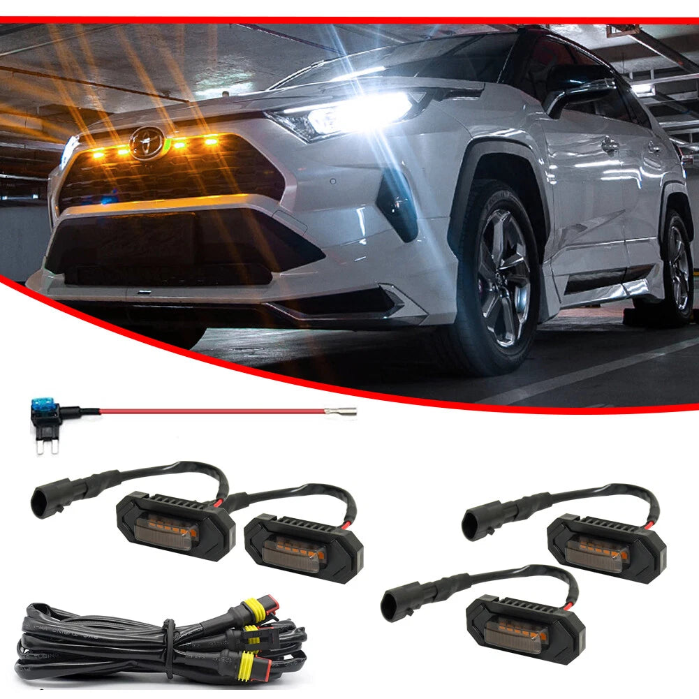 Raptor-style Front Grill LED Lights for Toyota RAV4 (2019–2023)