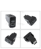 1x Switch Button USB-C PD/USB-A QC3.0 Socket for Toyota Tundra (2005–2007)