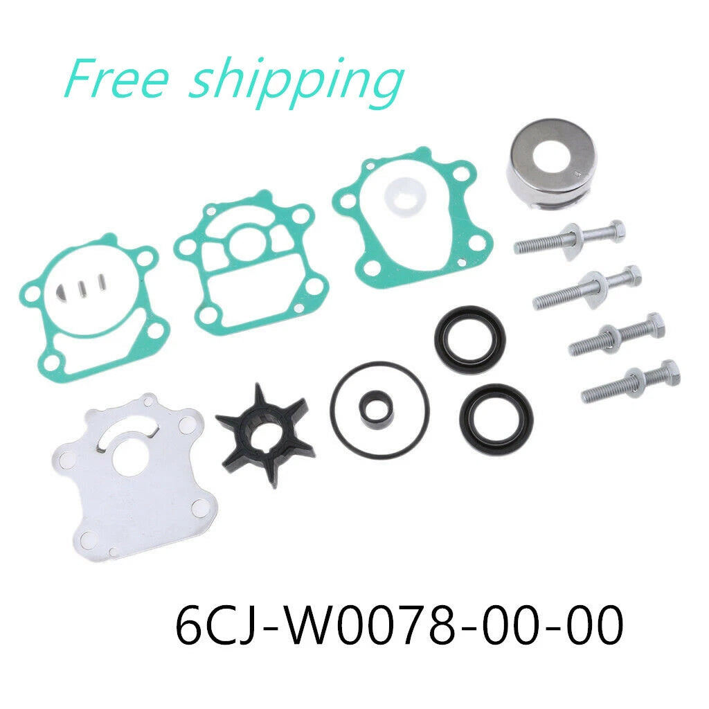 Water Pump Impeller Kit for Yamaha F70 70HP (2004–2023) 6CJ-W0078-00-00