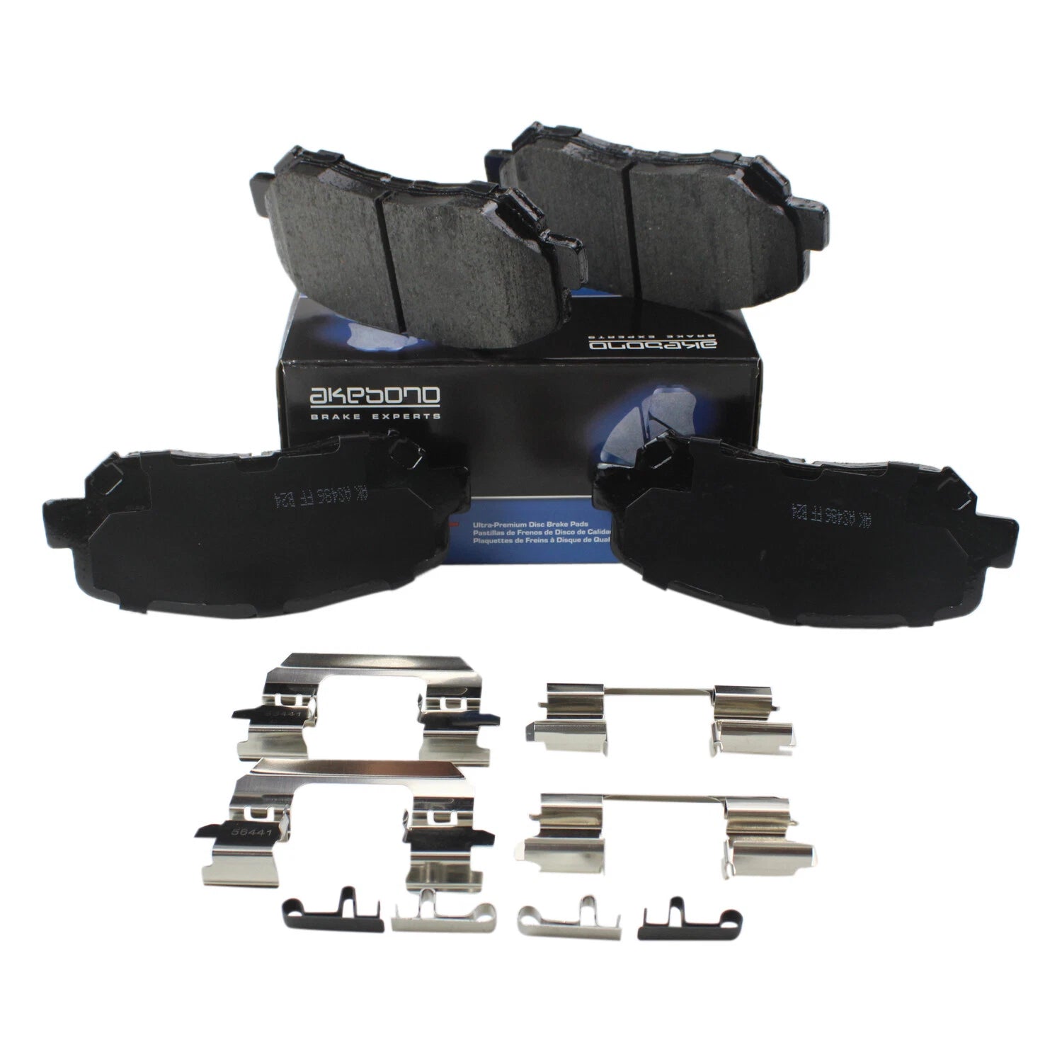 Set of 4 Akebono ProACT Front Ceramic Disc Brake Pads for Jeep Cherokee, Mazda CX-5 (2014–2023)