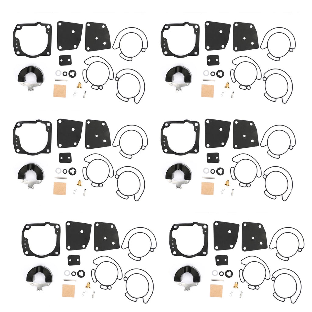 6X Carburetor Kit for Johnson Evinrude V4 V6 90-175 HP (18-7247)