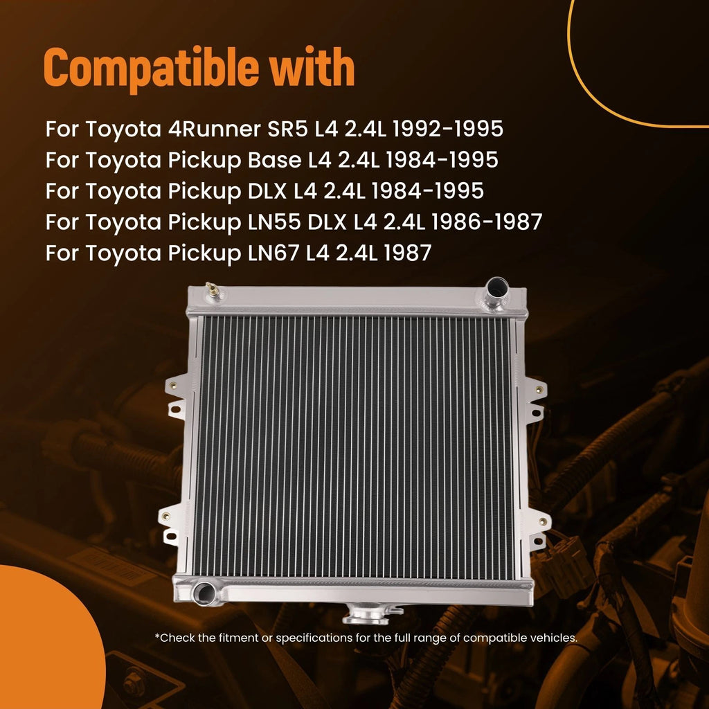 3 Row Aluminum Radiator for Toyota Pickup 4Runner 1984–1995 CC945