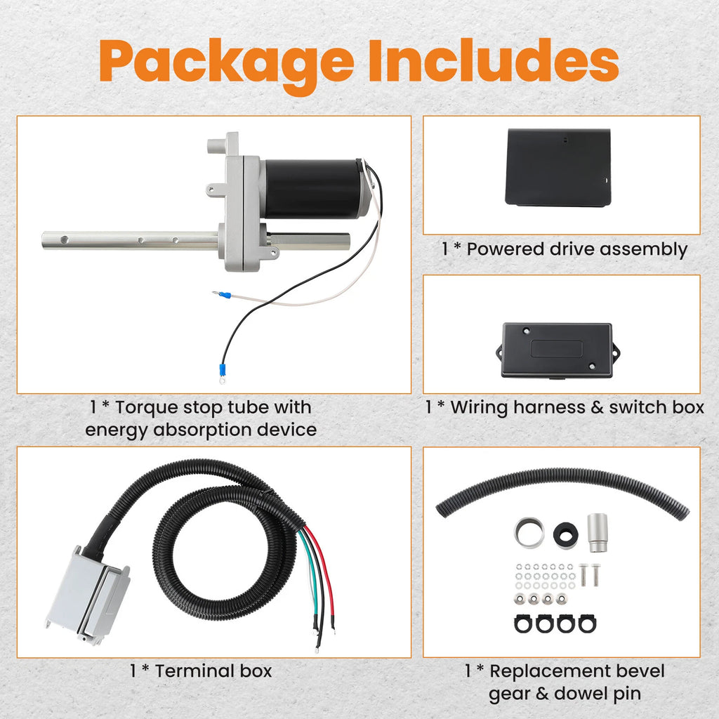 Electric Powered Trailer Jack Kit for 12000 lbs Landing Gear (Fits 1824)