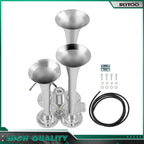 Electric Air Horn Kit 150DB 4 Trumpet for Truck Van Car Boat