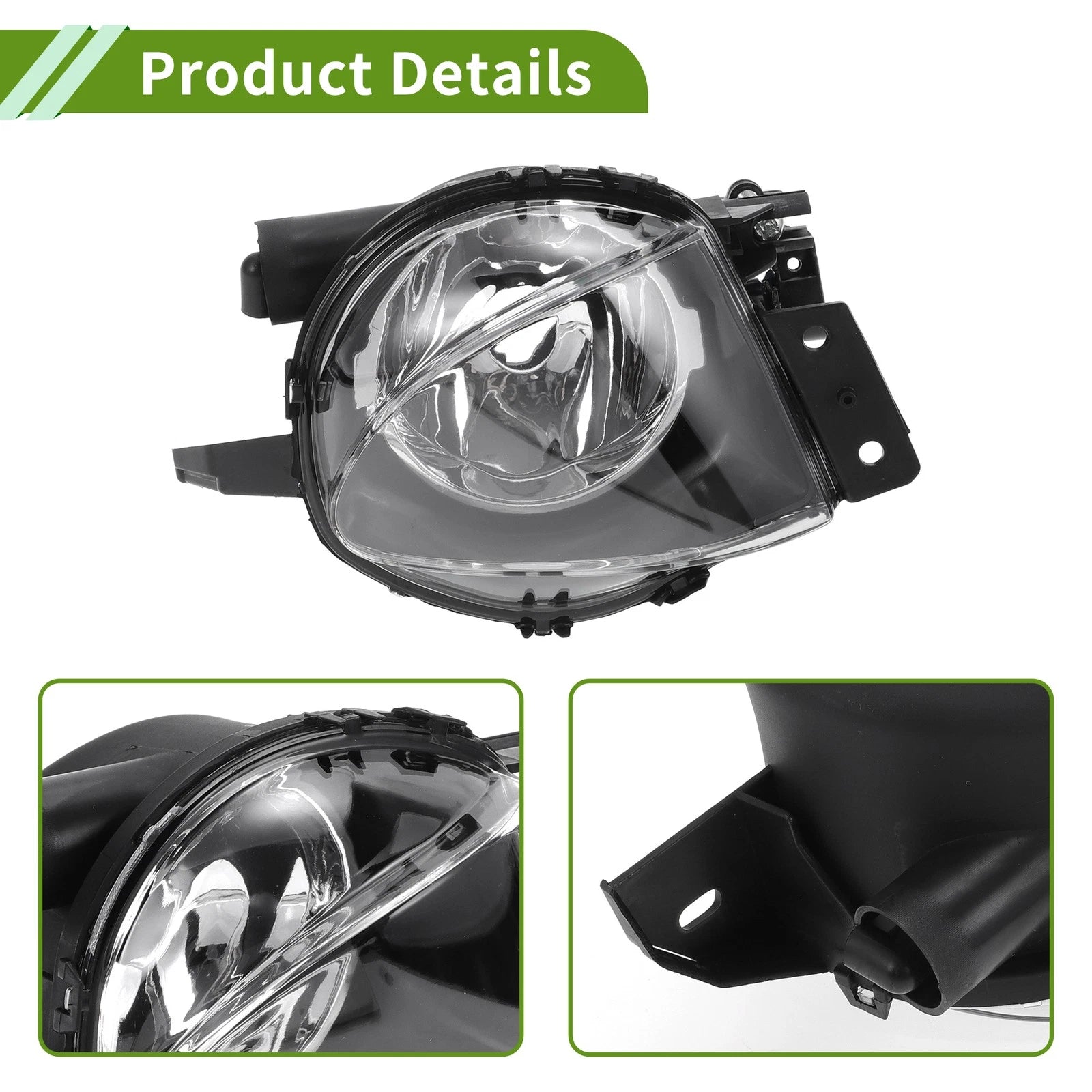 1 Pc Right Fog Light Grill for BMW 330i (2006–2008) No. 63176948374 Clear