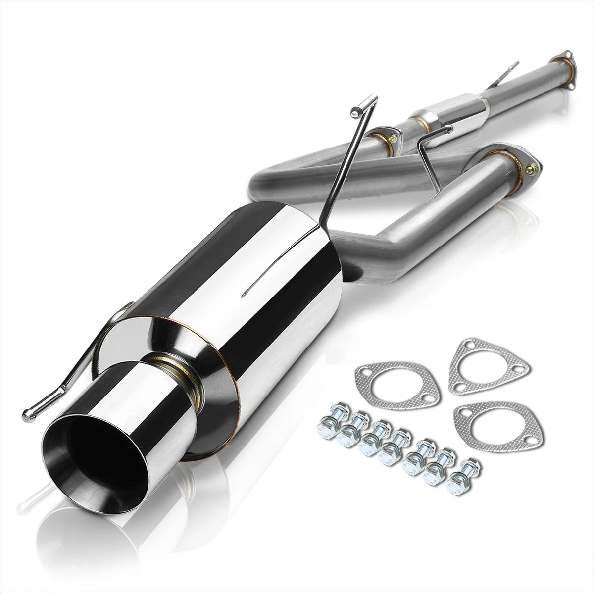 4" Rolled Tip Muffler Catback Exhaust for Honda Prelude BB1/BB2 BA8 (1992–1996)