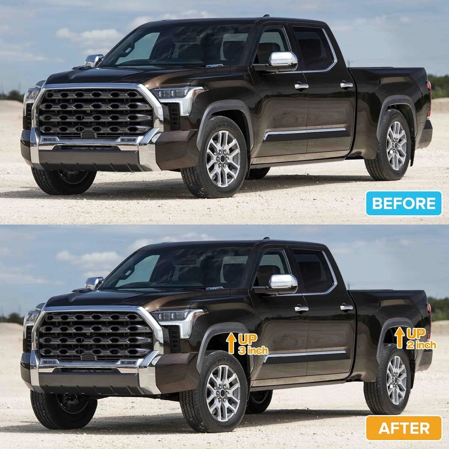 3 Inch Front 2 Inch Rear Leveling Lift Kit for Toyota Tundra (2007–2010)