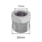 Threaded Brass Pipe Connector 3/8" Female to 1/2" Male for Water