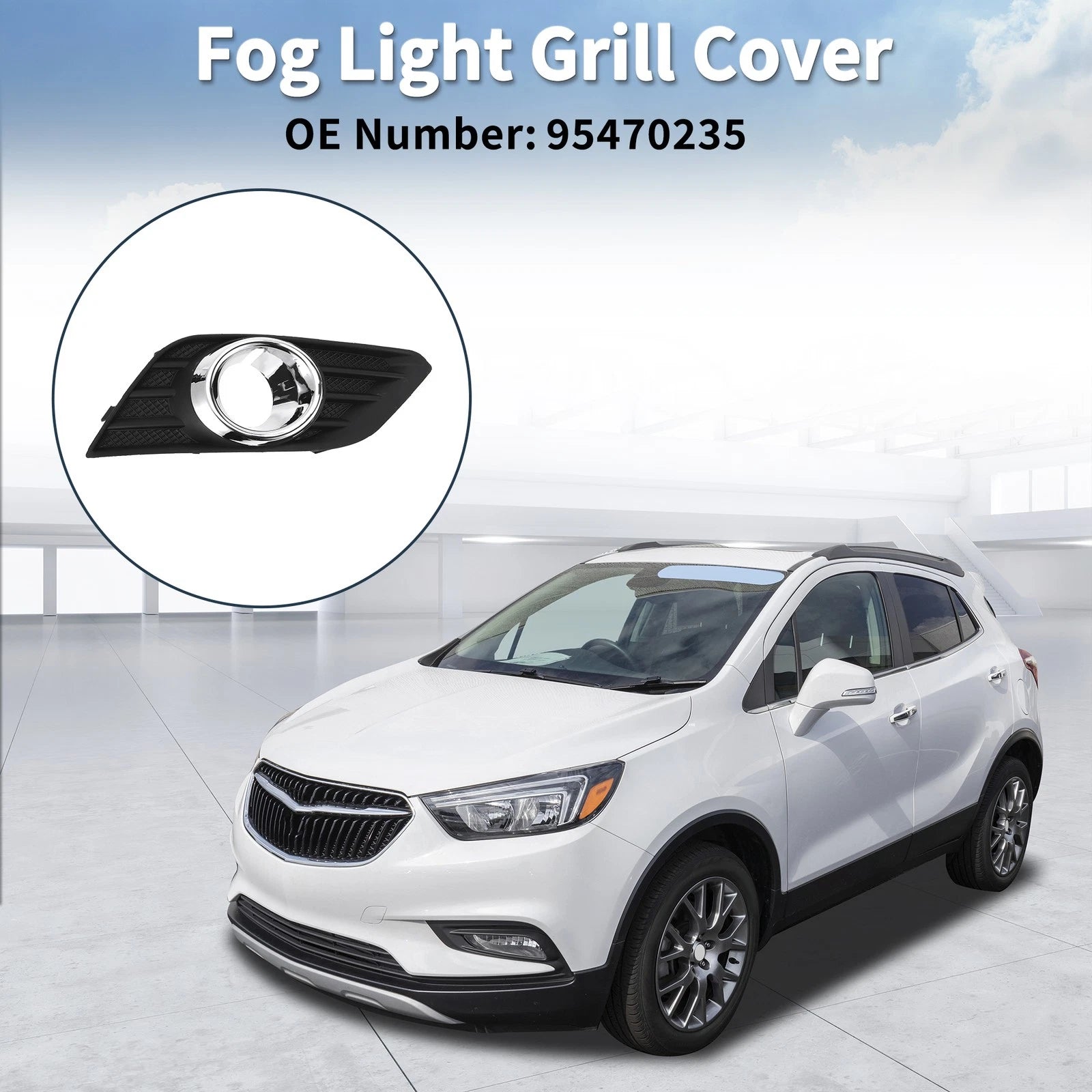 1 Pc Fog Light Grill for Buick Encore (2013–2016) No. 95470235