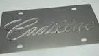 Cadillac License Plate Emblem 3D Chrome Script Metal for Cadillac (2008–2020)
