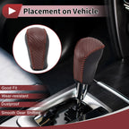Gear Shift Knob Cover for Subaru Forester (2006–2012) Brown Faux Leather