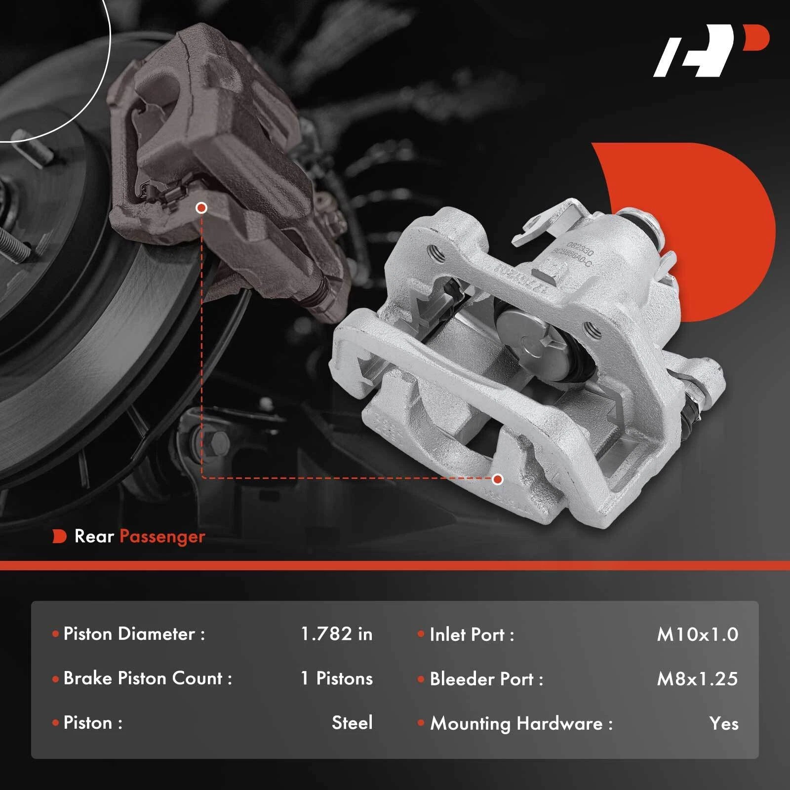 Rear Right Disc Brake Caliper w/ Bracket for Ford Flex Lincoln MKS (2009–2019)