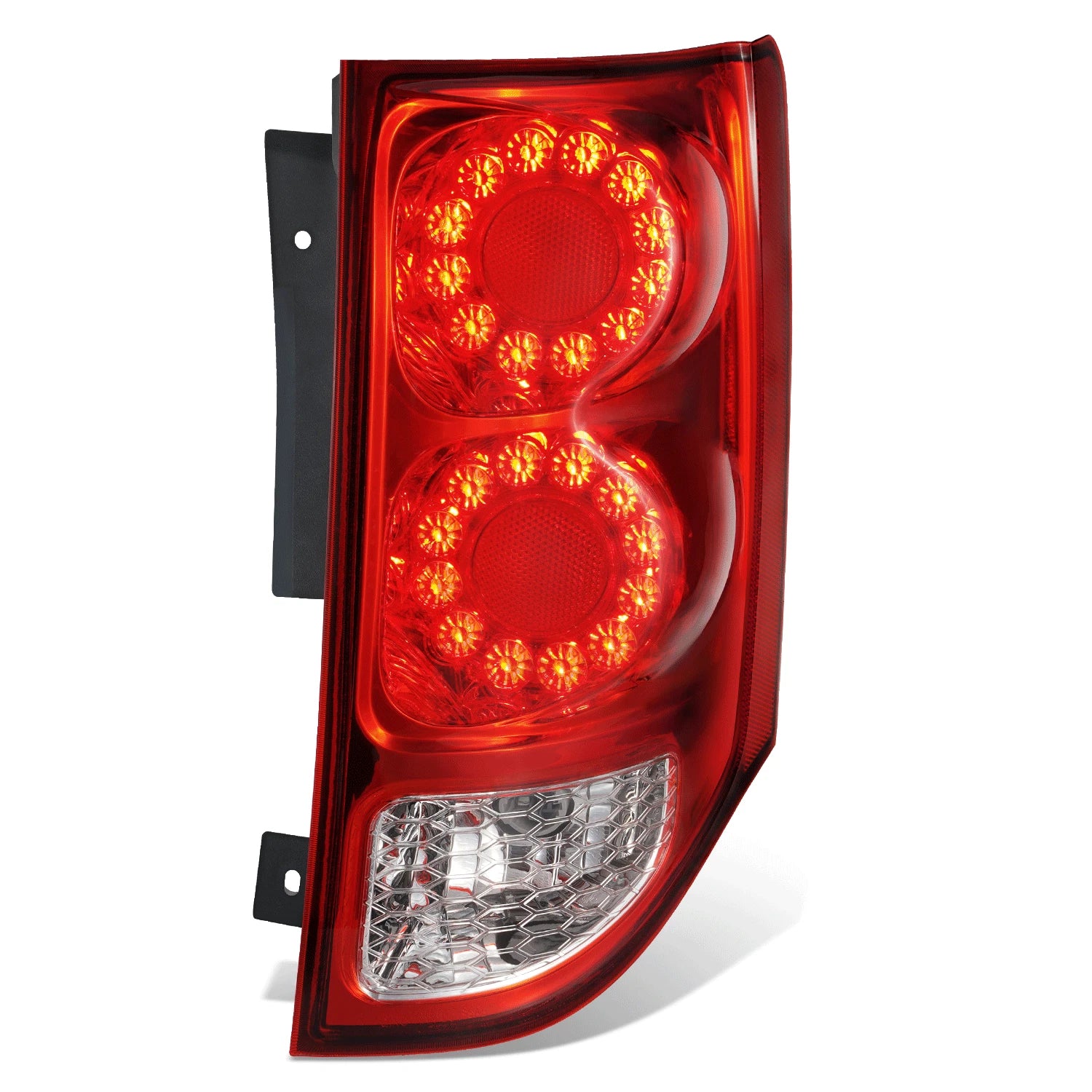 Chrome Housing Red Lens Tail Light for Dodge Grand Caravan (2011–2020)