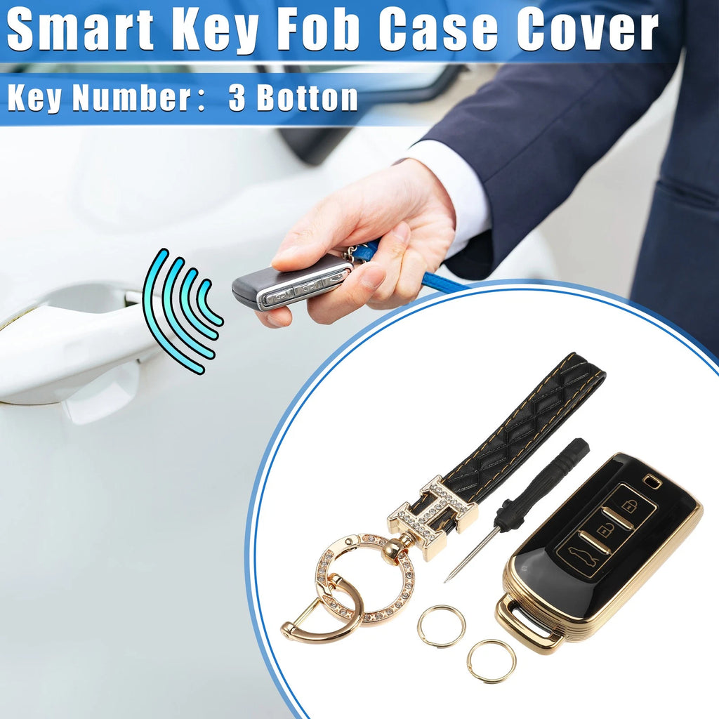 Remote Keyless Key Fob Cover Kit for Mitsubishi Outlander (2014–2021)