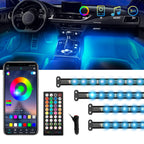 2X RGB LED Strip Lights for Car Interior (Universal Fit)