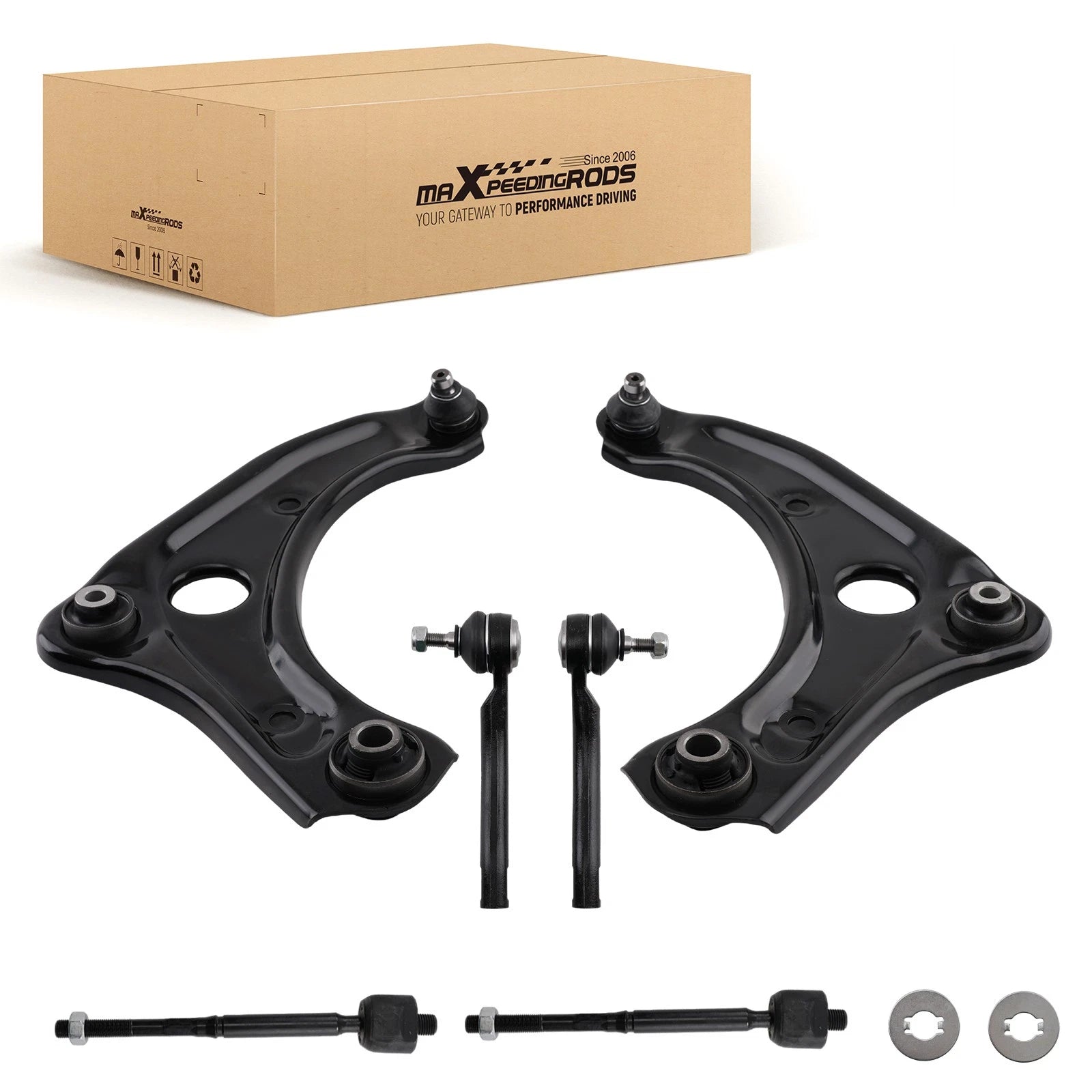 Front Lower Control Arm Assembly Tie Rods Kit for Nissan Versa Note (2014–2019)