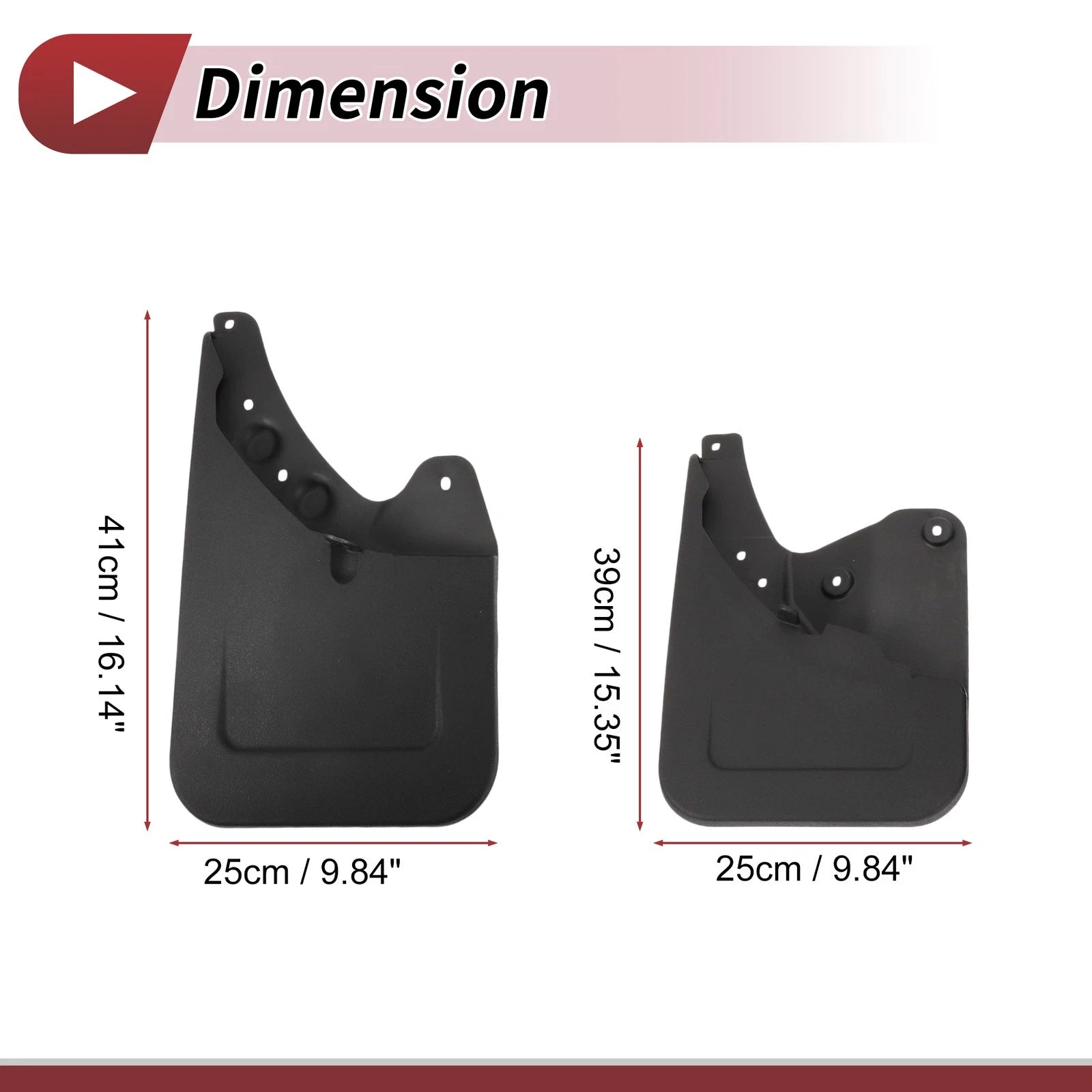 Set of 4 Mud Flaps Splash Guards for Toyota Fortuner (2010–2015)
