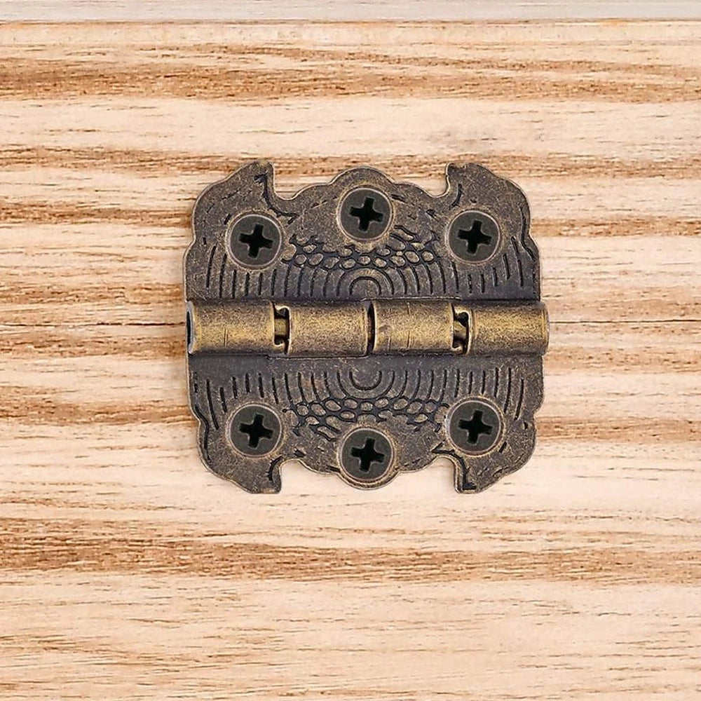 10pc Jewelry Box Hinges for Antique Wooden Cases (29x27mm)