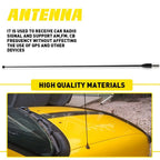 12" Black Stainless Antenna Mast for Ford Mustang (1979–2009) PY