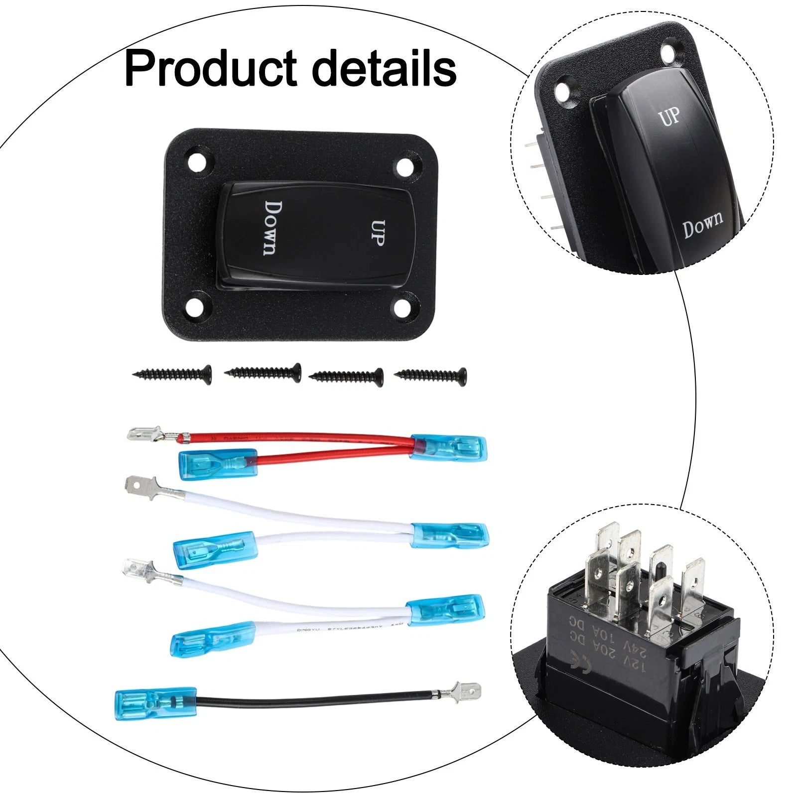 7pin Waterproof Rocker Switch Panel for Vehicle and Marine
