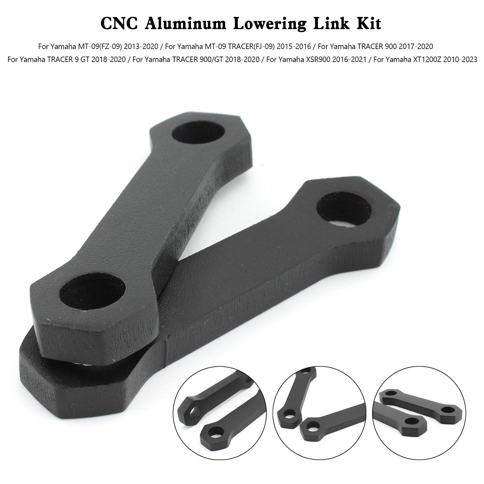 CNC Aluminum Lowering Link Kit for Yamaha MT-09, Tracer 900, XSR900, XT1200Z
