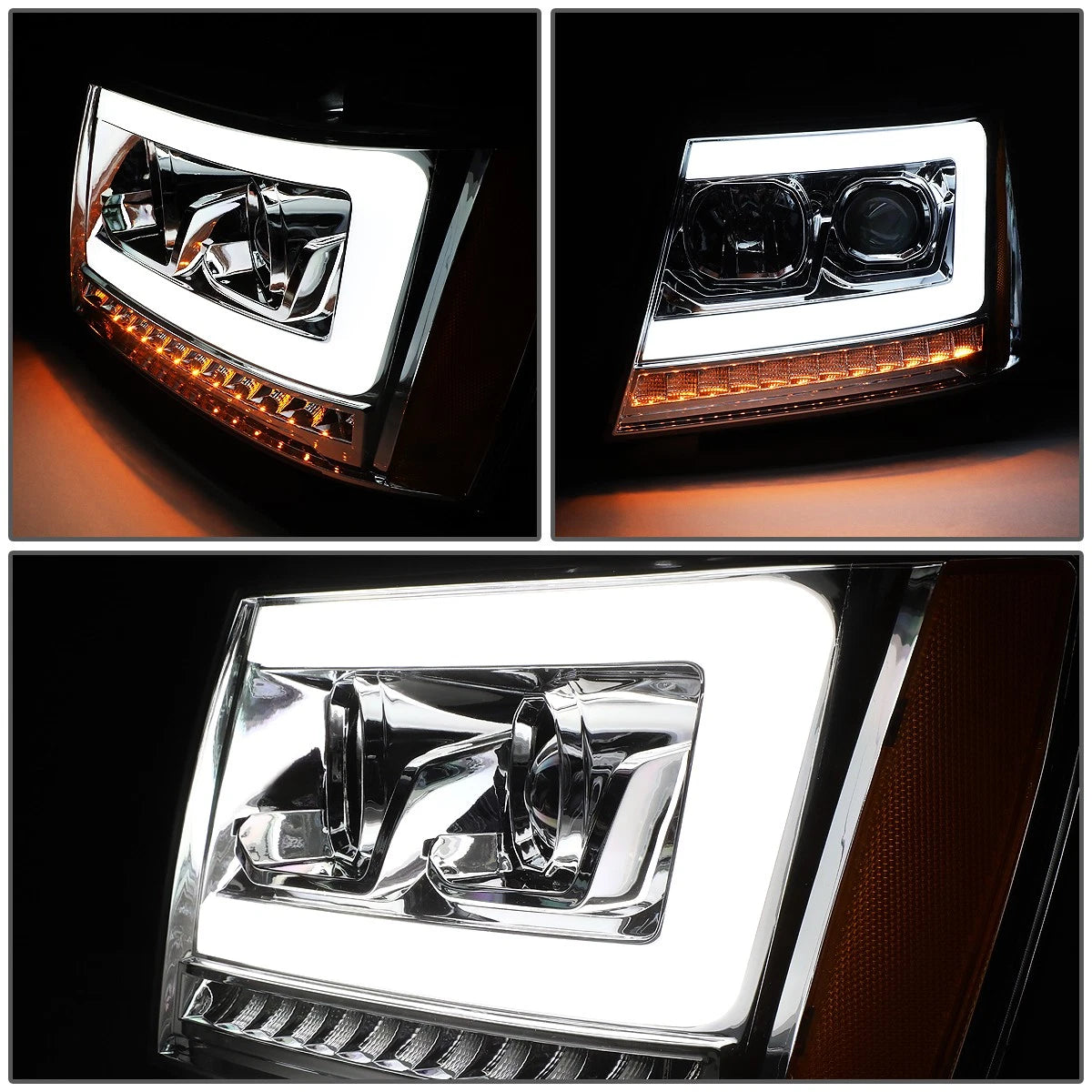 LED Sequential Signal Headlight Lamps for Tahoe Suburban (2007–2014)
